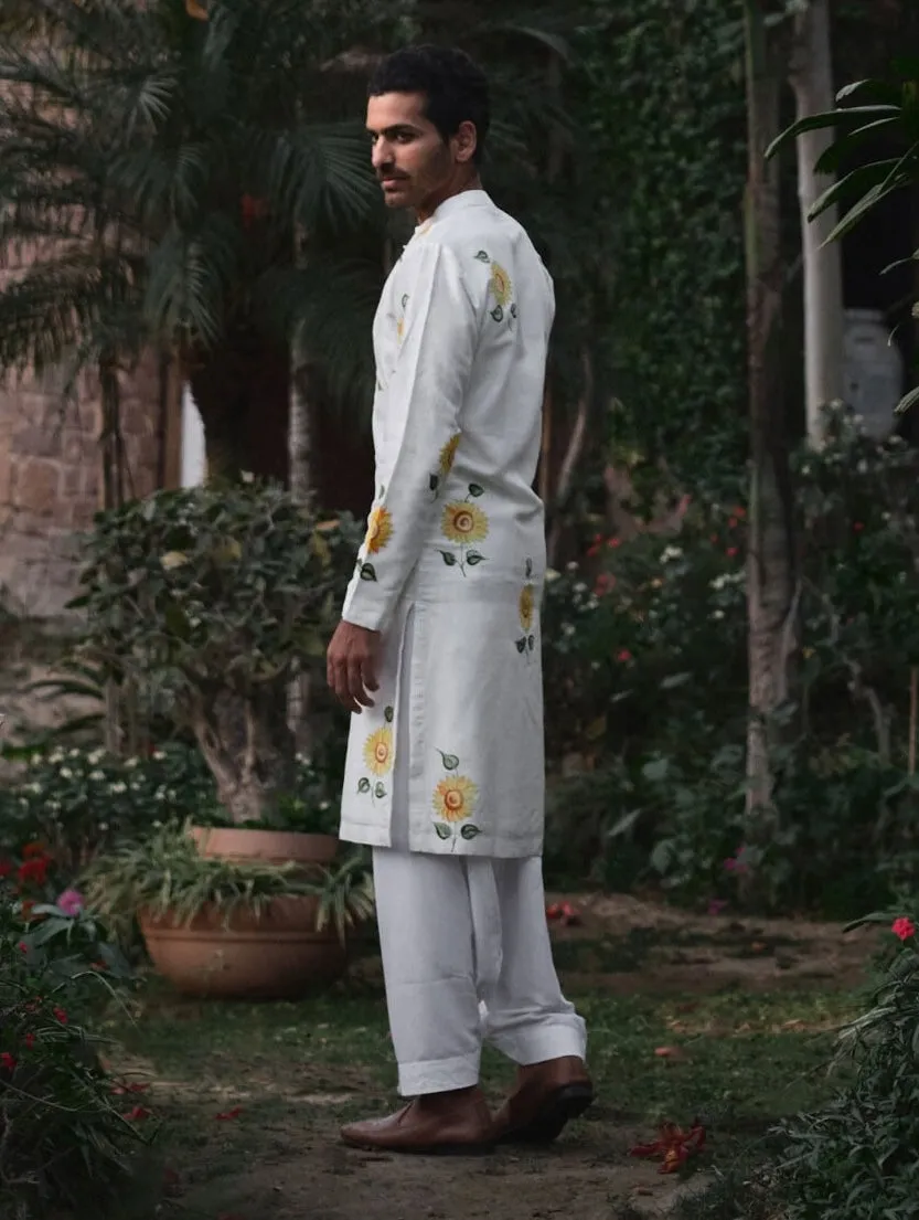 Alwar hand painted kurta and salwar