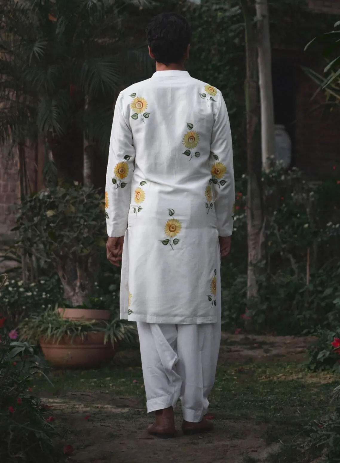 Alwar hand painted kurta and salwar