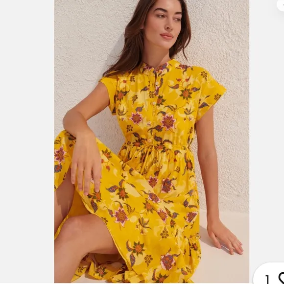Anthropologie Ro's Garden Mumi Midi Dress Size XL