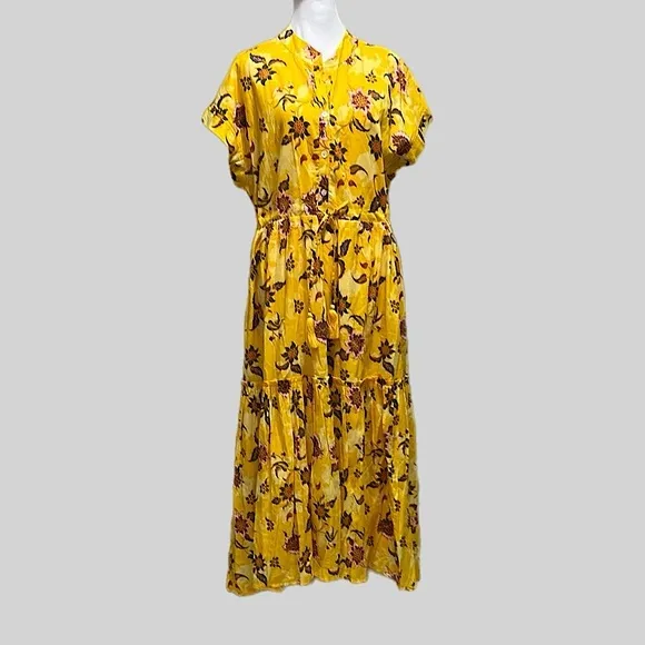 Anthropologie Ro's Garden Mumi Midi Dress Size XL