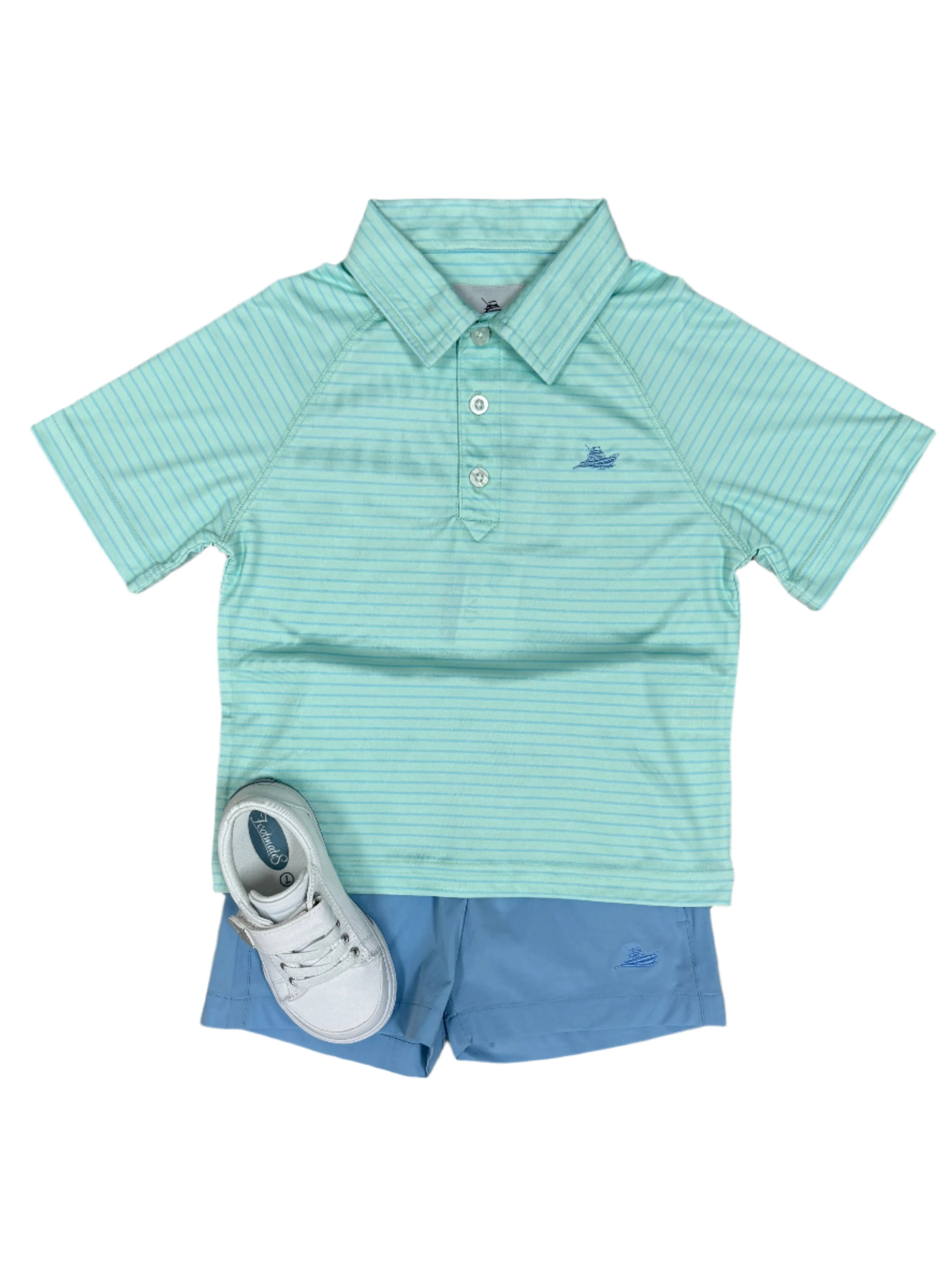 Boy's Polo - Soothing Sea/Airy Blue