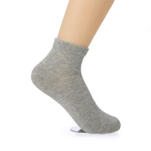 FaSoLa Women's Short Cotton Socks - Gray, 2 Pairs