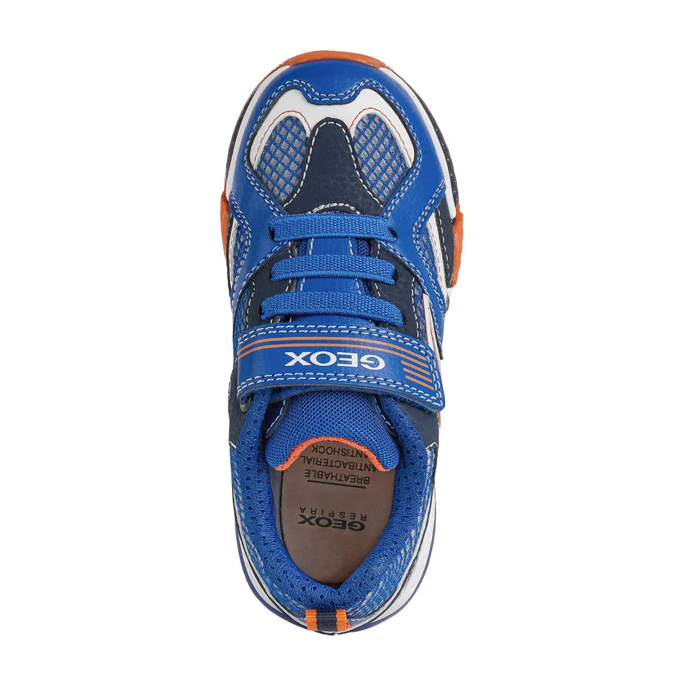 Geox J Bayonyc Boy Royal/Orange Trainers