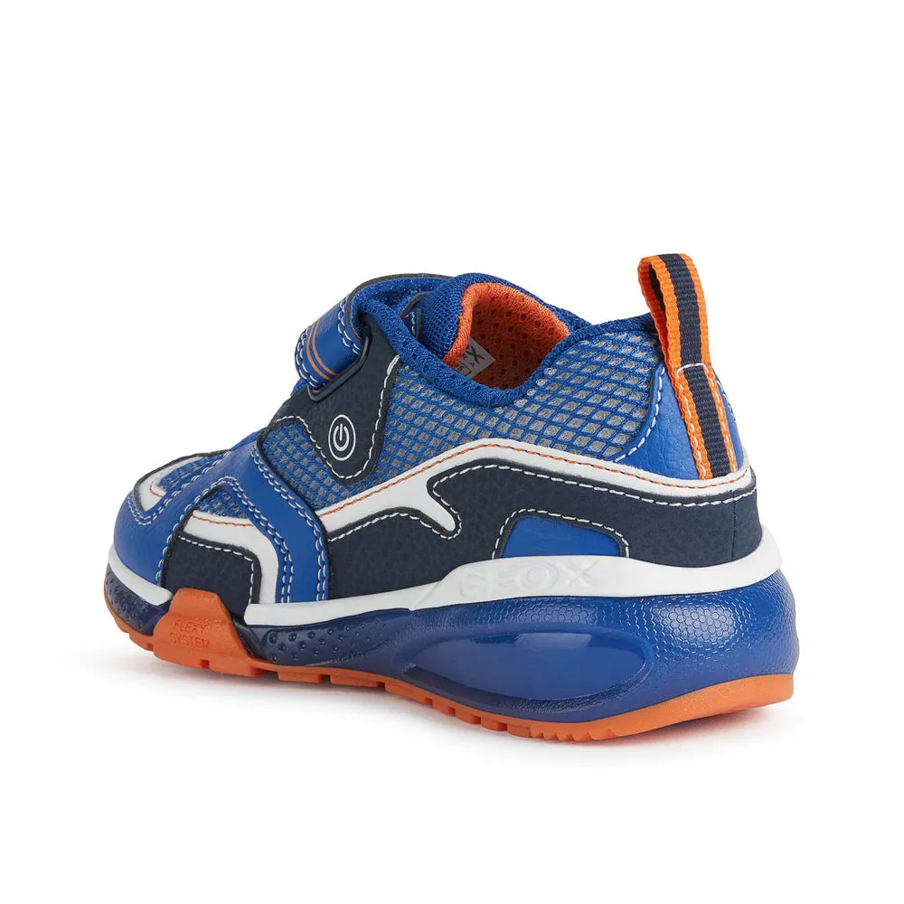 Geox J Bayonyc Boy Royal/Orange Trainers