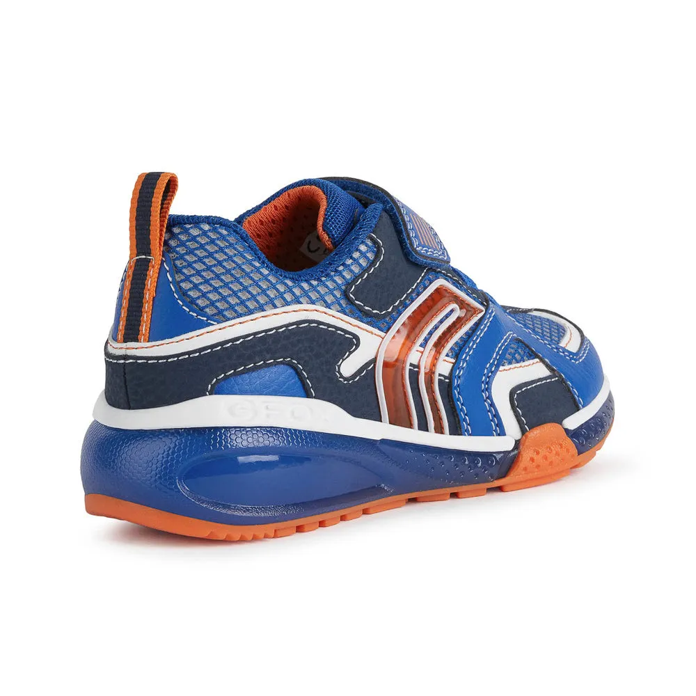 Geox J Bayonyc Boy Royal/Orange Trainers