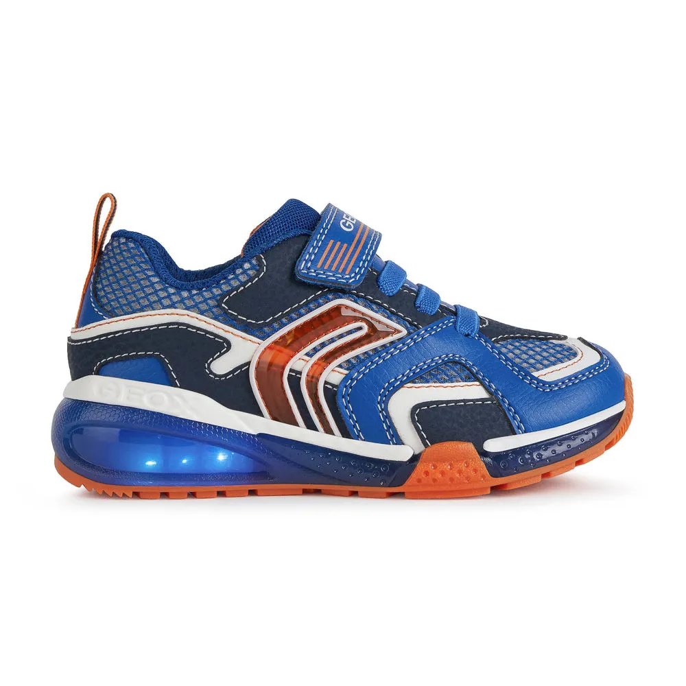 Geox J Bayonyc Boy Royal/Orange Trainers