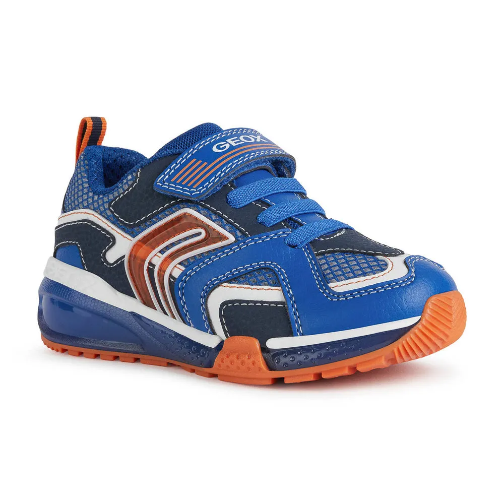 Geox J Bayonyc Boy Royal/Orange Trainers