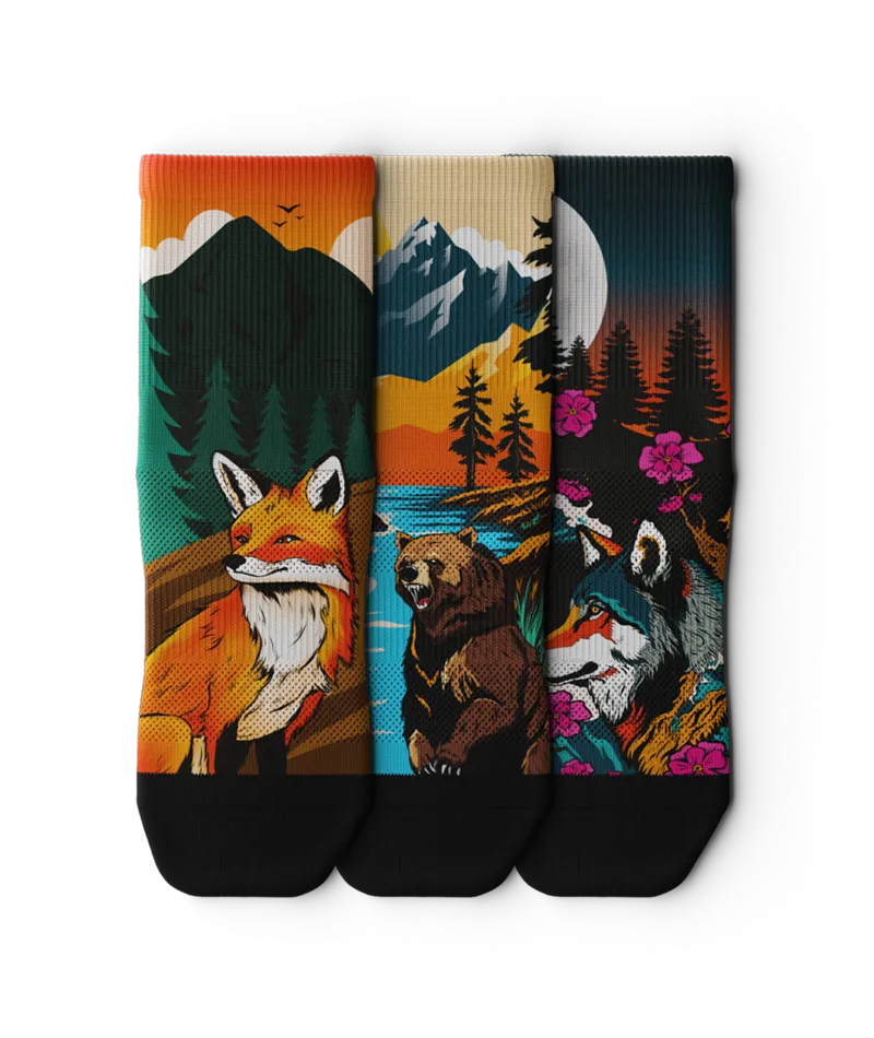 Into The Woods Quarter Socks 3-Pack