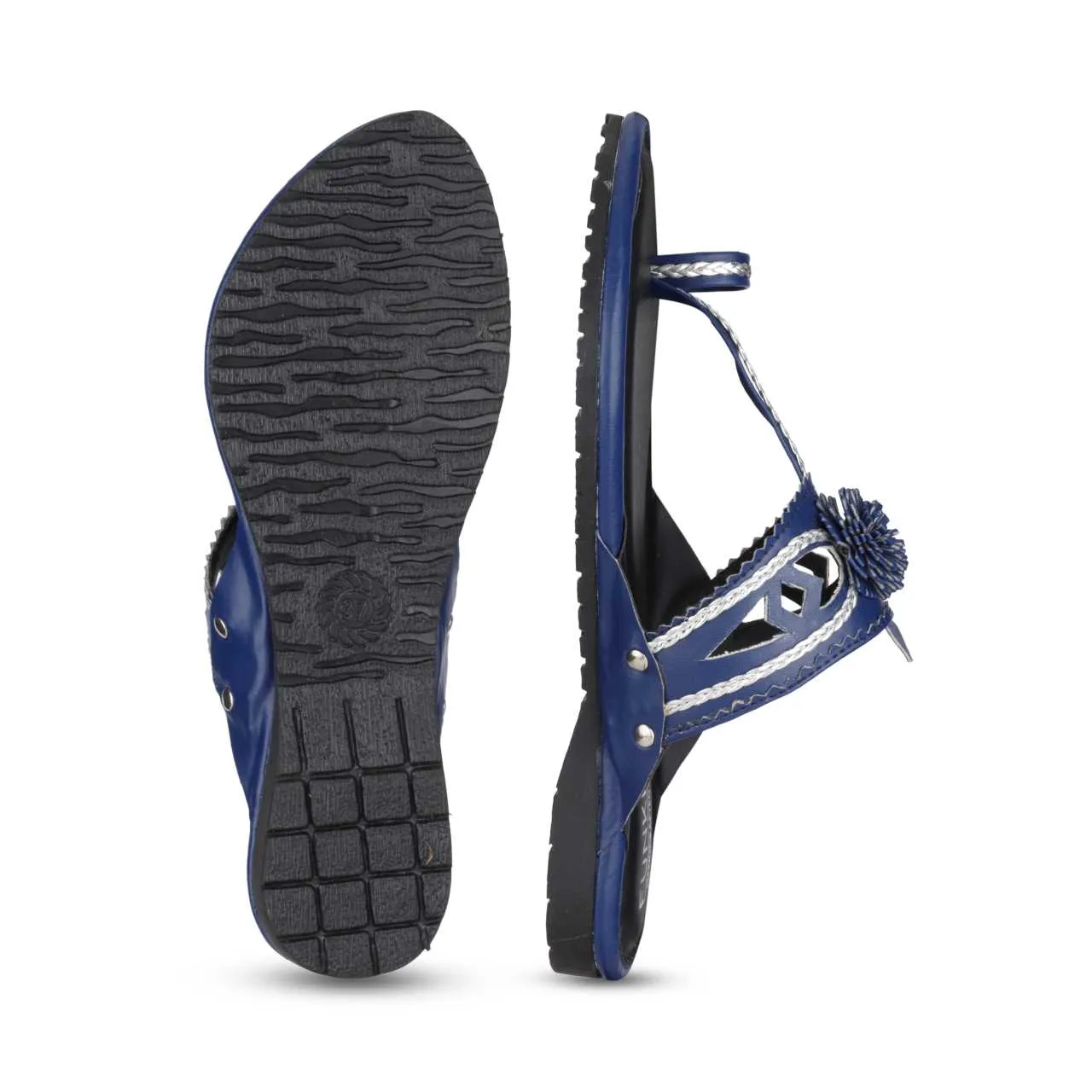Maeri Blue Kolhapuri Juttis