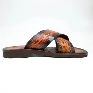 Marco Di Milano Elios in Honey Alligator Sandals