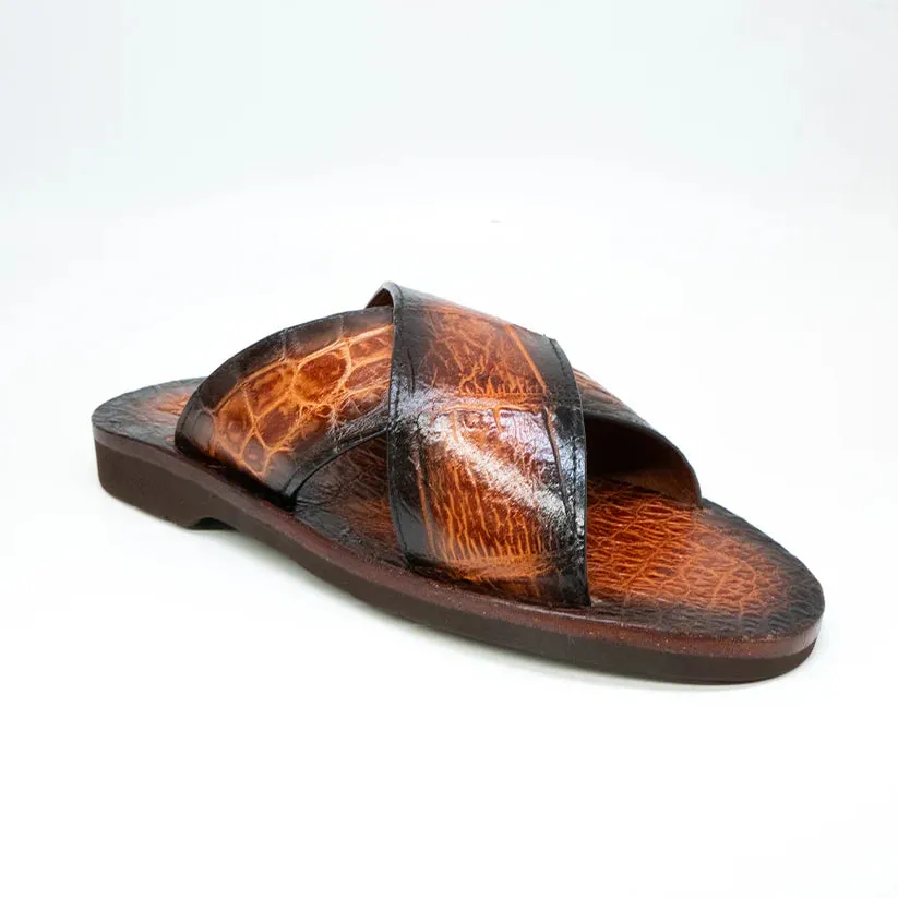 Marco Di Milano Elios in Honey Alligator Sandals