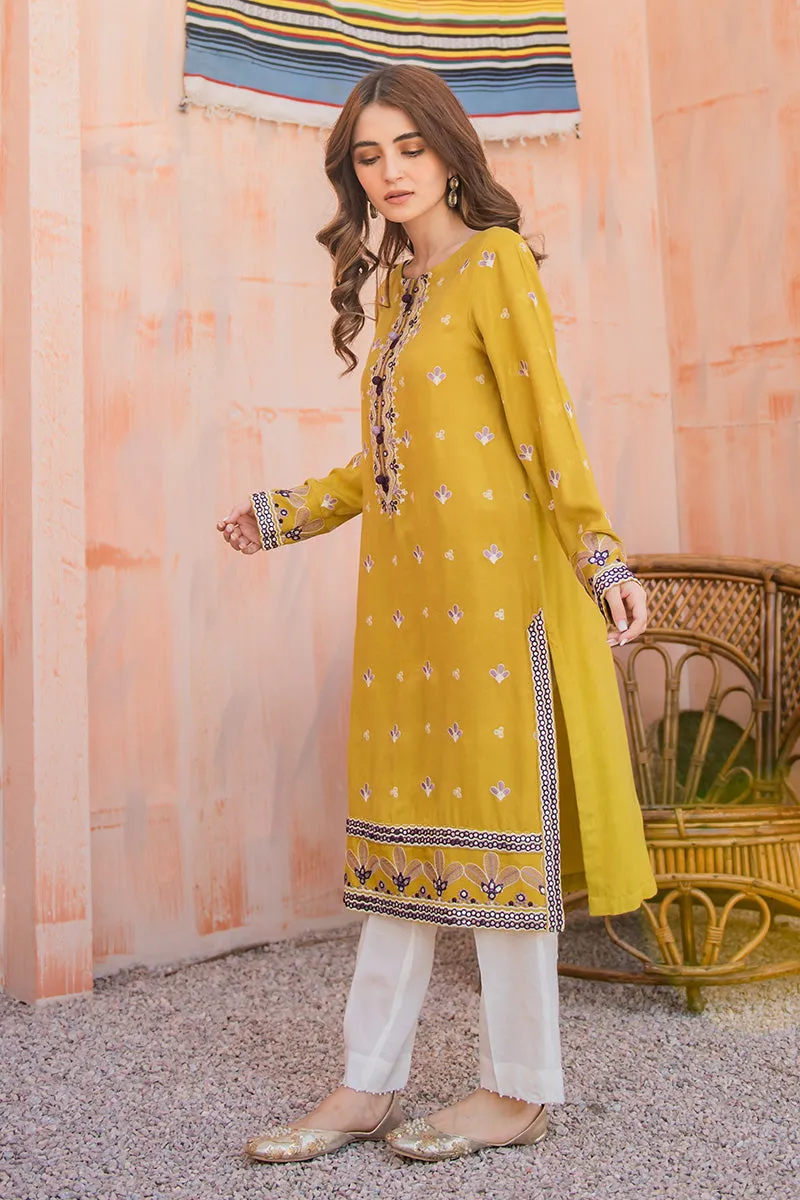 YELLOW EMBROIDERED SHIRT
