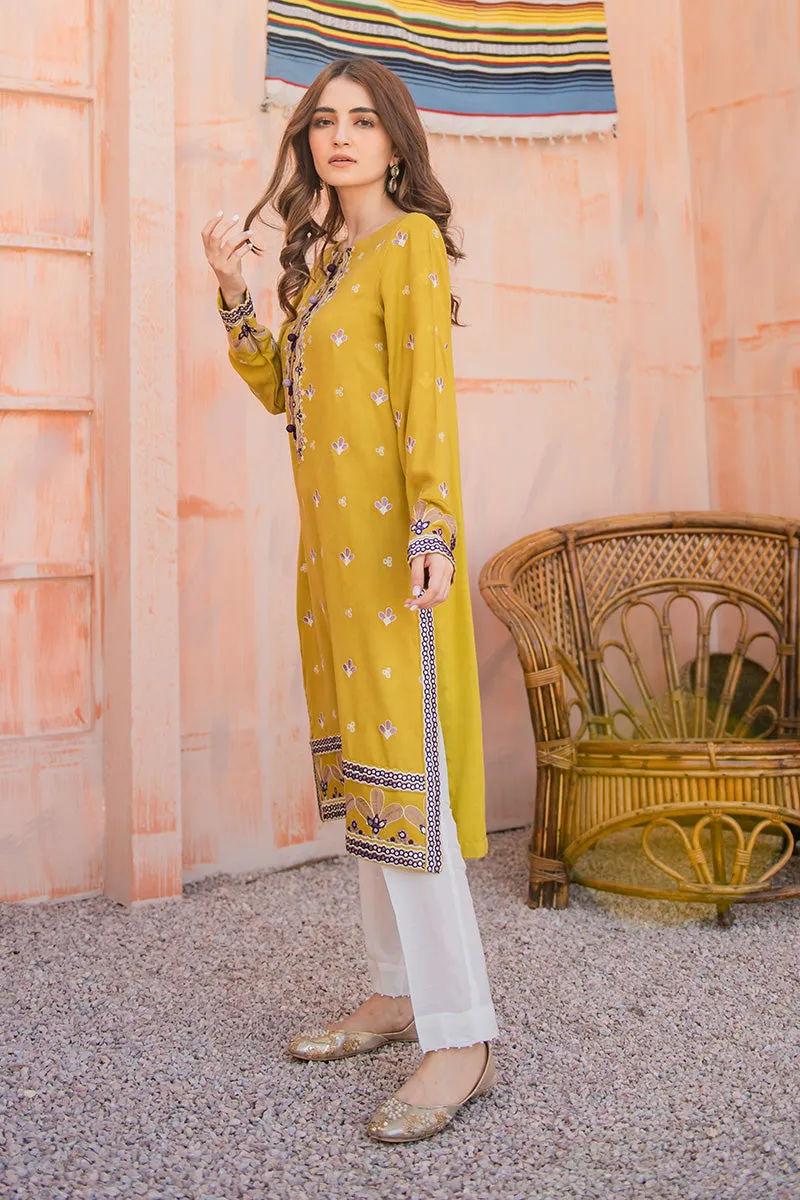 YELLOW EMBROIDERED SHIRT
